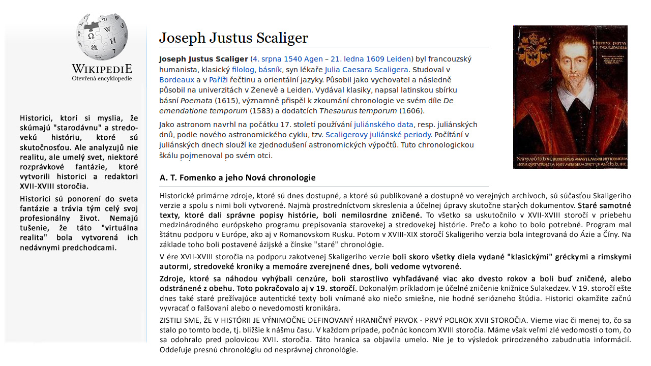 Filtr Znalostí - Joseph Justus Scaliger (1540 – 1609)