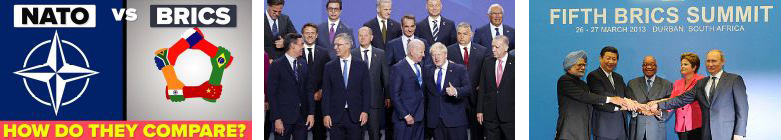 NATO (G7) vs BRICS (lidri seskupeni)