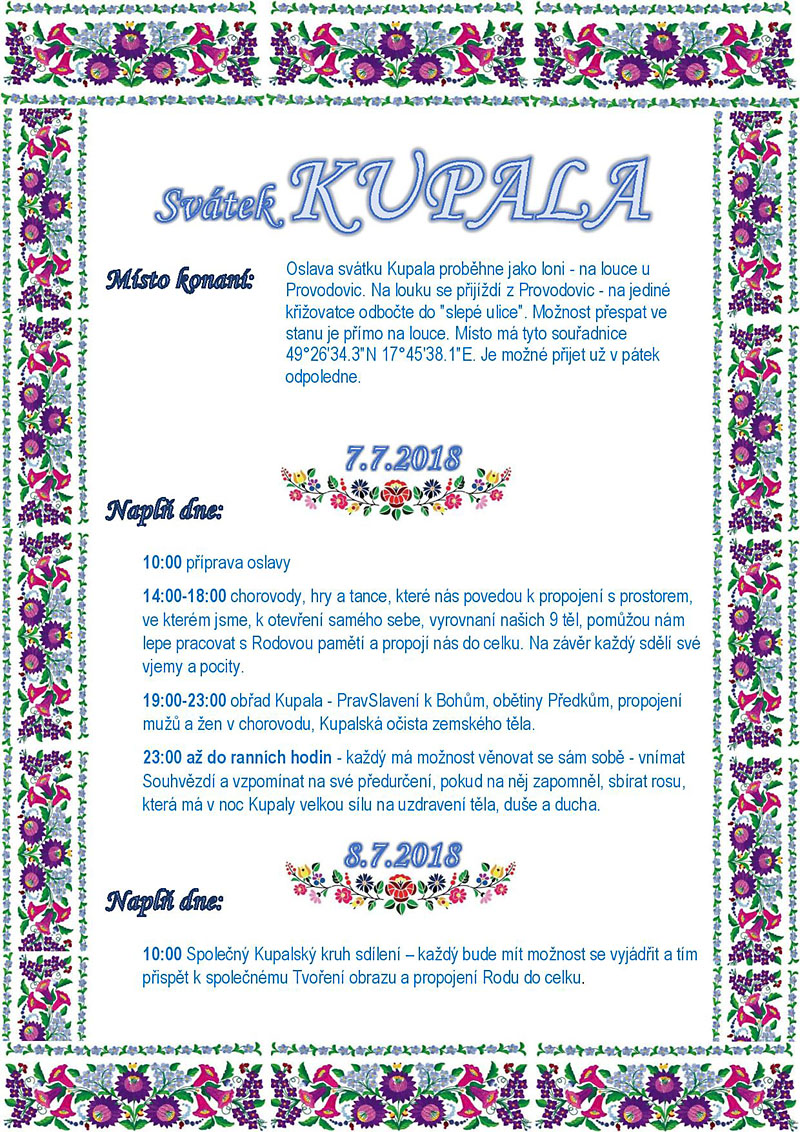 Svatek KUPALA 2018 letacek web