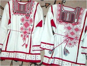 Výšivky ruských slovanských košil